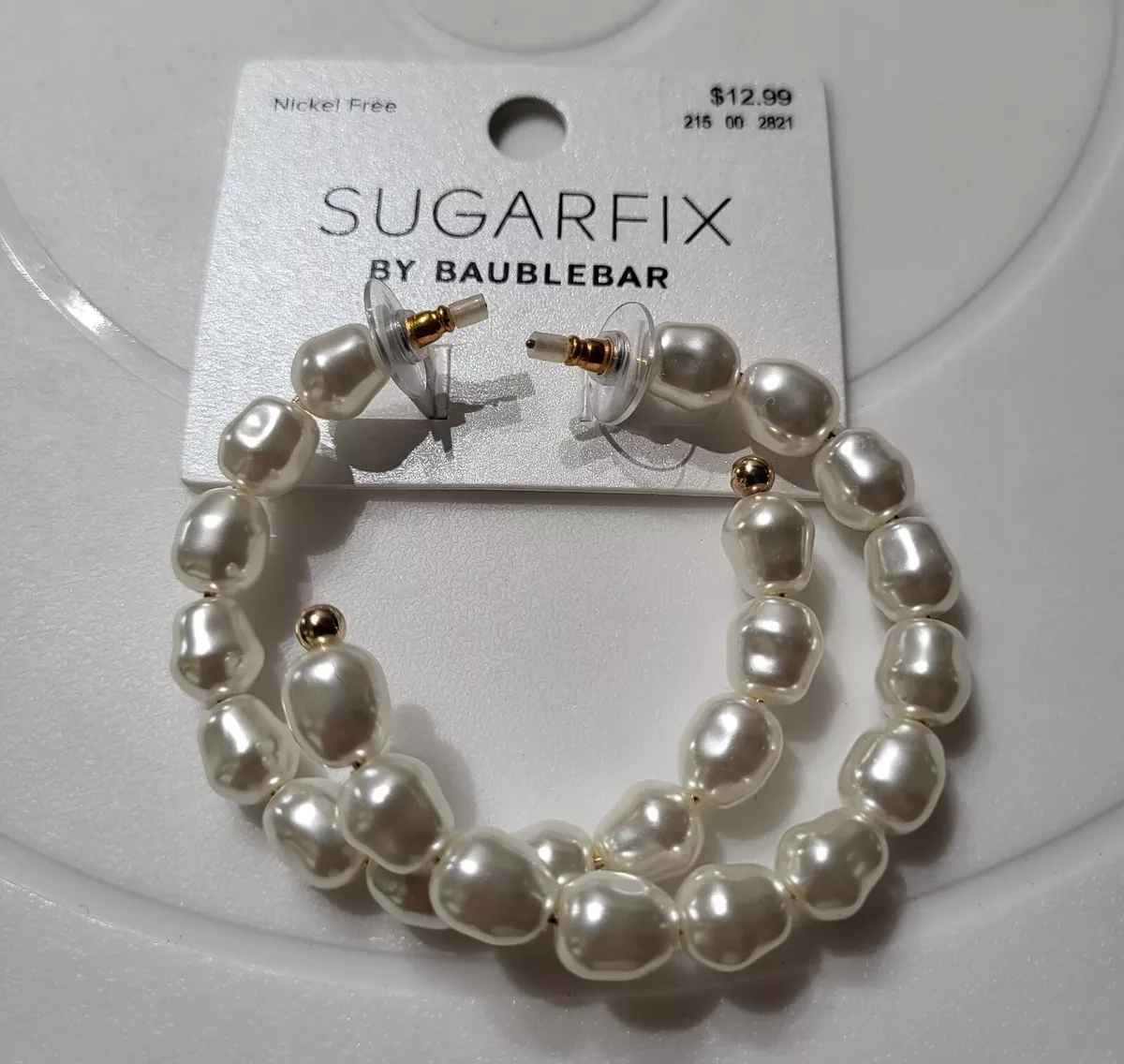 Baublebar pearl deals hoop earrings