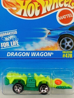 DRAGON WAGON / FANGSTER, Hot Wheels 1996-478, Bright Greenish Yellow, 5SP wheels