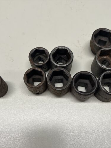 Lot of 26 Vintage Mac Tools 3/8” Drive Impact Sockets 6 Point Metric And SAE #9C - Picture 3 of 14