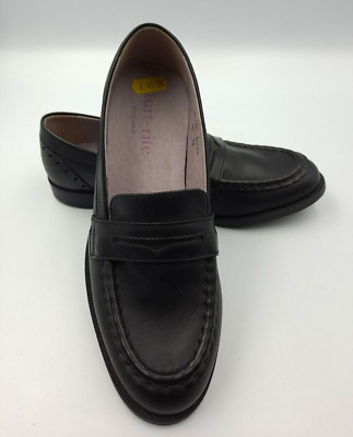 Mädchen Schwarz Schuhe Leder Mokassin Slipper Startrite 1F Schule Freizeit