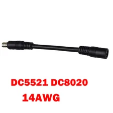 8mm 14AWG 8020 Male to 5.5 x 2.1mm Female DC Power Adapter Cable Solar Panel NEW