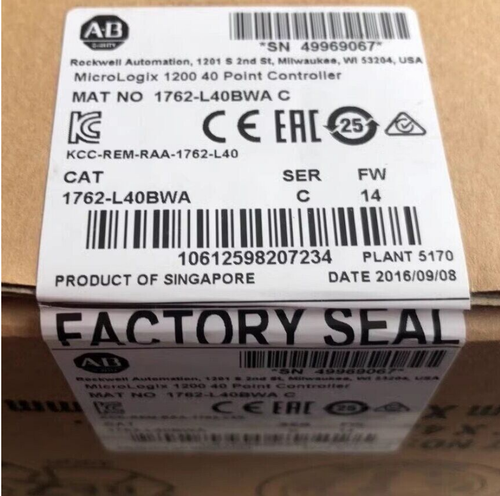Nuevo PLC Controlador de 40 Puntos AB 1762-L40BWA SER C MicroLogix 1200 Sellado - Imagen 3 de 5