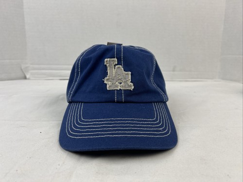 Los Angeles Dodgers Hat Cap Strap Back Blue White MLB Baseball Mens - Picture 2 of 15