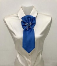 NEW  Tie women's. Silk 100 Italy. Collar, necklace, necktie, cravat. Hand-made
