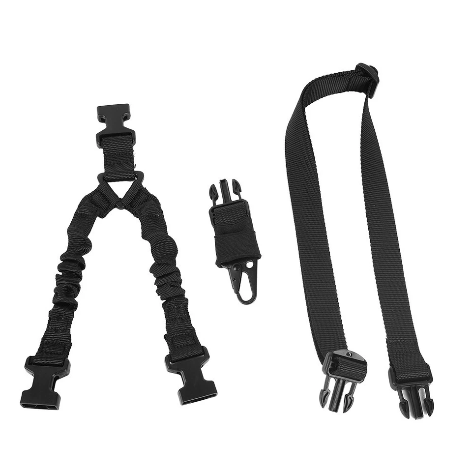 Tactical Rifle Single Gun Sling with Metal Buckle Adjustable Shoulder Strap - Image 3 of 4