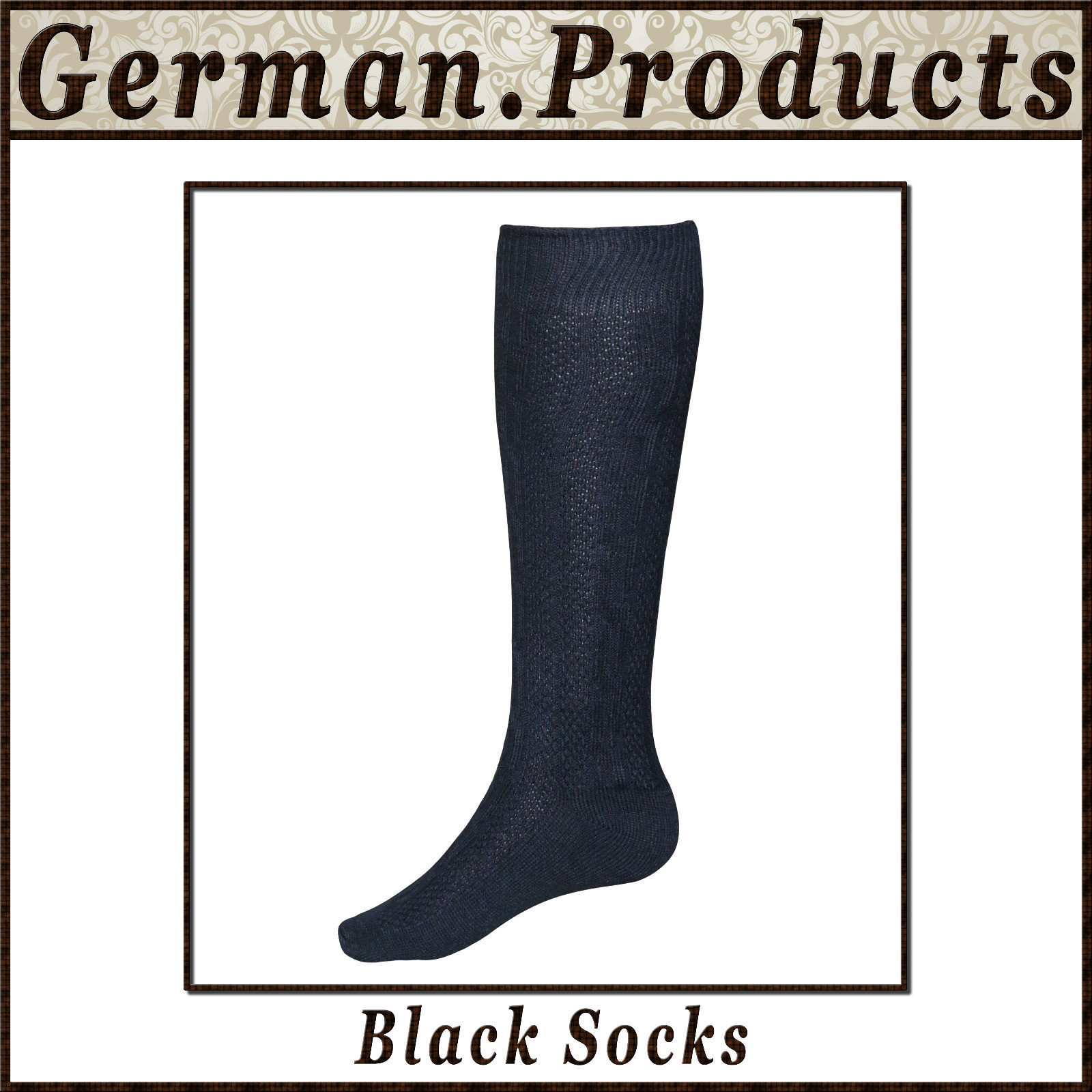 German Bavarian Oktoberfest Trachten Men Lederhosen Black Color Socks