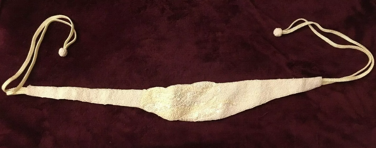 Ceinture à paillettes perlées Christian Dior Vintage années 80 