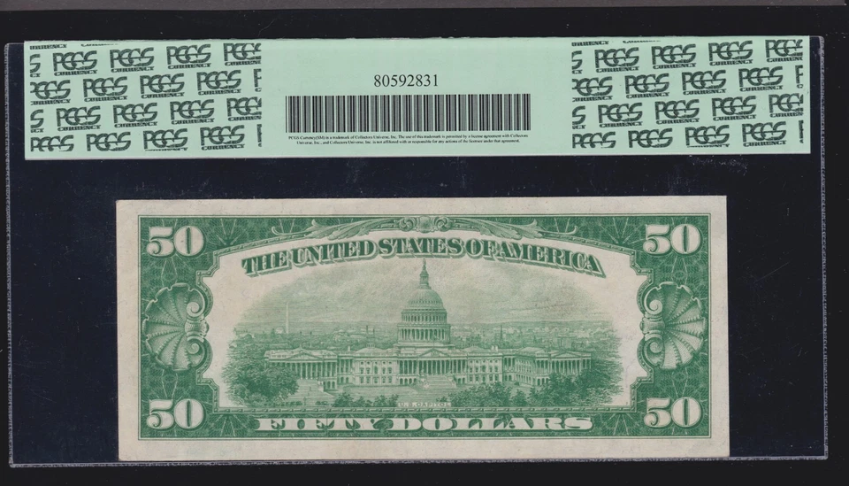 US 1928 $50 FRN Atlanta Numeric '6'  FR 2100-F PCGS 53 PPQ Ch AU (246) - Image 2 of 2