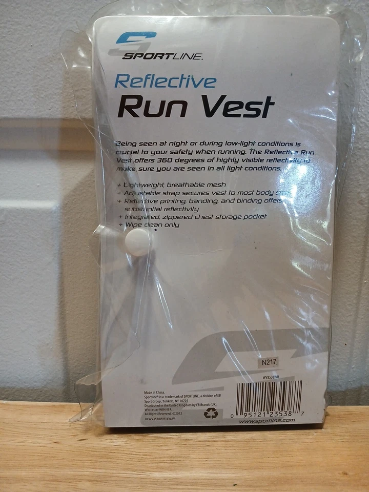 SPORTLINE Reflective Run Vest 360° Visibility One Size Fits Most 802 Mesh New - Image 2 of 3