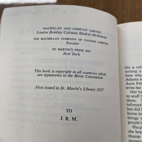 Gone With The Wind by Margaret Mitchell Vol I & II 1957 1st St Martin’s Library - Picture 5 of 8