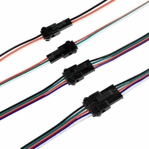 2pin 3pin 4Pin 5pin Connector Male & Female Wire for Single RGB RGBW LED Strip - Zdjęcie 1 z 9