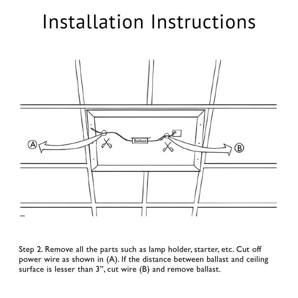 Kit de reacondicionamiento LED 2x4 Troffer panel de cesta central, 4000K, 40W, atenuación de 0-10V Foto 4 de 4