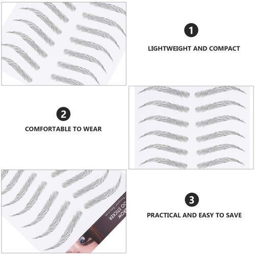 12 Sheets Waterproof achats Eyebrow Stickers Eyebrows Self Adhesive Shaping Man