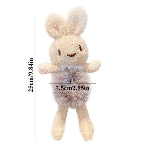 Girls Cute Rabbit Scrunchie Plush Trendy Ponytail Holder Hair Tie Accessories - Bild 2 von 16