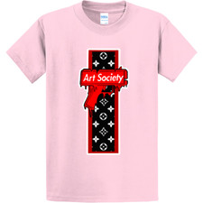 NEW Art Society SUPER DRIP Tee Shirt PALE PINK SMALL-4XLARGE MADE IN USA LIMITED