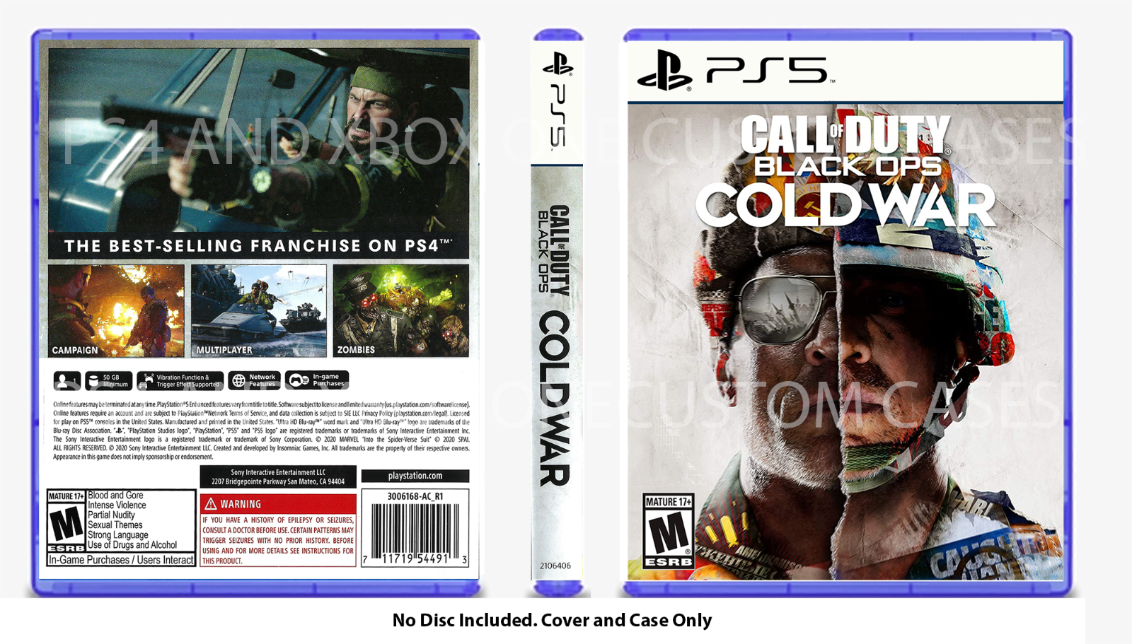 CUSTM CASE REPLACEMENT NO DISC Call of Duty WWII PS5 SEE