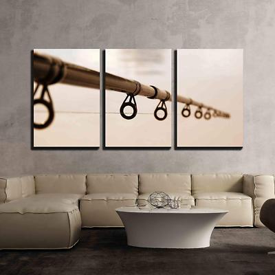 Wall26 - Fishing Rod Against the Water Surface - CVS - 16''x24''x3 Panels