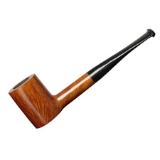 Briar Poker Pipe Straight Cumberland Stem Handmade Tobacco Pipe Smooth Finished
