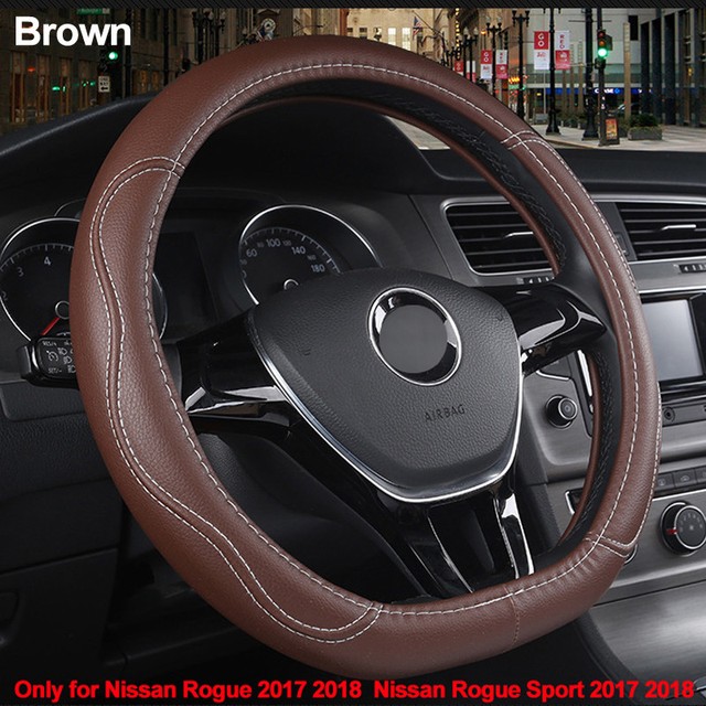 D Type Car Steering Wheel Cover For Nissan Rogue 2017 2018 Rogue Sport