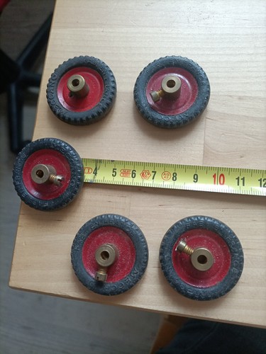 Lot De 3 Roues De Chaîne Meccano Rouges - Occasion, Métal, Référence 96a, France