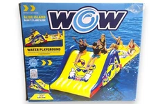 WOW Sports Floating Island Slide and Water Walkway Combo, Blue