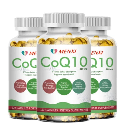 MENXI Coenzym Q10 300mg 360 Kapseln - hochdosiert - Premiumqualität - VEGANE Kapseln.