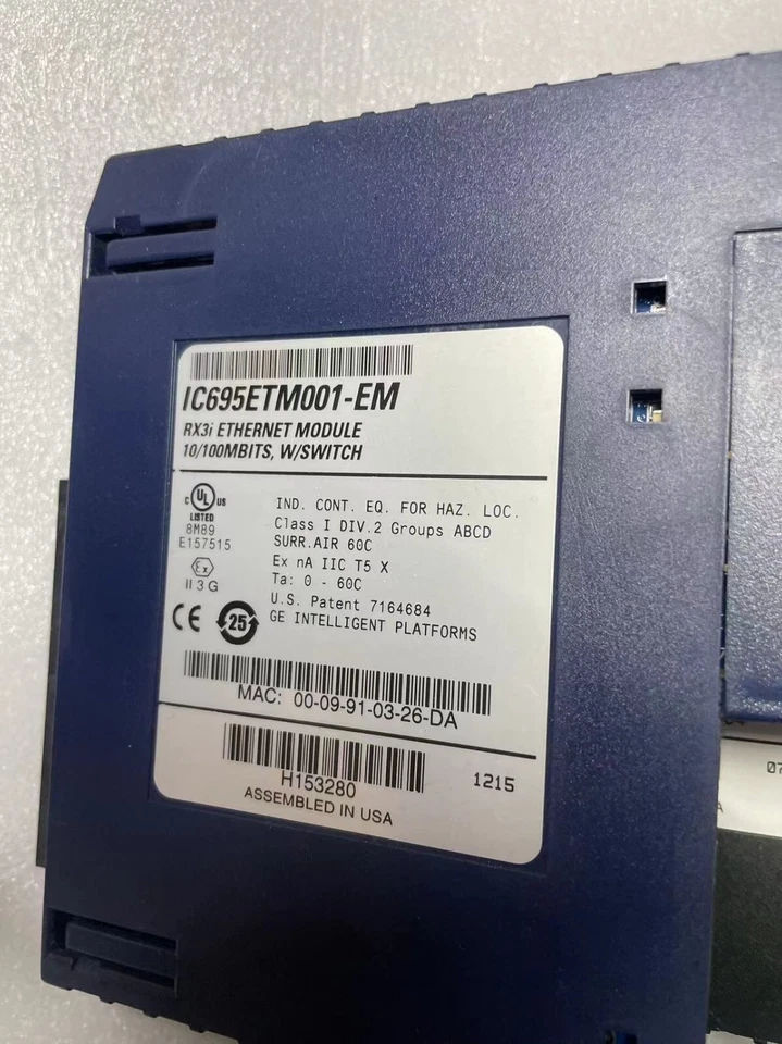 Módulo Ethernet GE FANUC PLC IC695ETM001 RX3i 10/100 MBits con conmutador Foto 3 de 4