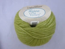 Lighthouse Alpine Valley wool blend luxury yarn, green (120 yds)