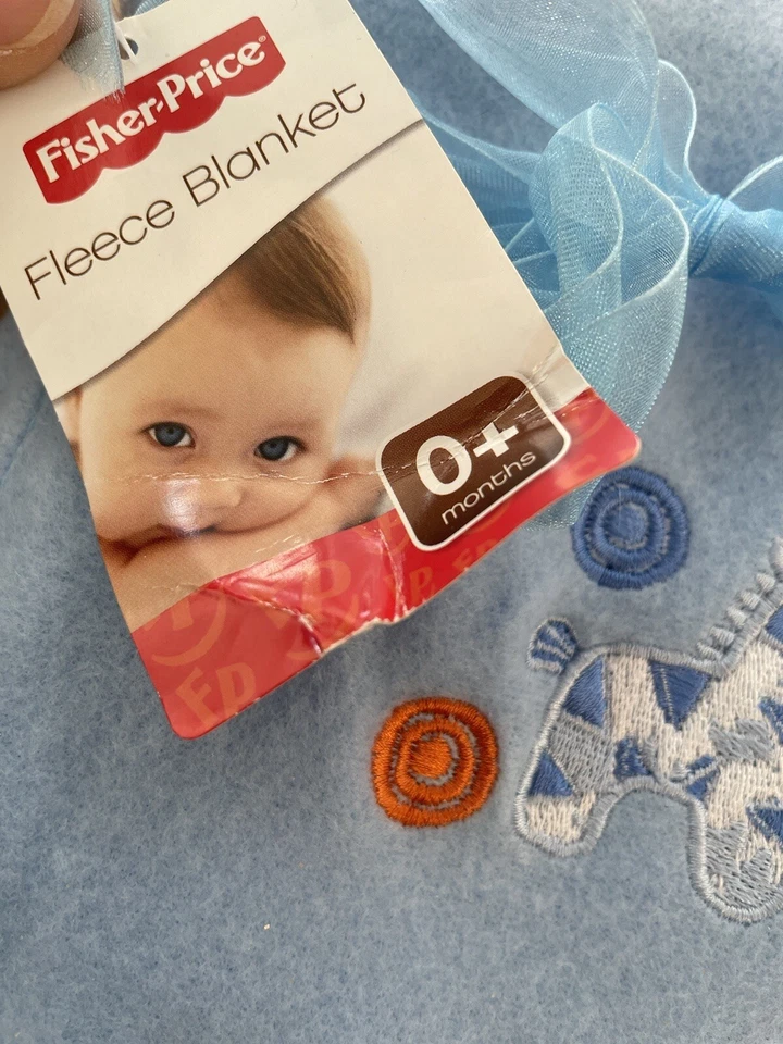 NWT Fisher Price Blue Giraffe Security Blanket Lovey Boys - Image 3 of 3