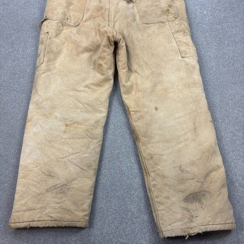 Mono Carhartt Peto Adulto 44x30 Bronceado Acolchado Pato Babero Doble Rodilla Para Hombres* - Imagen 12 de 12