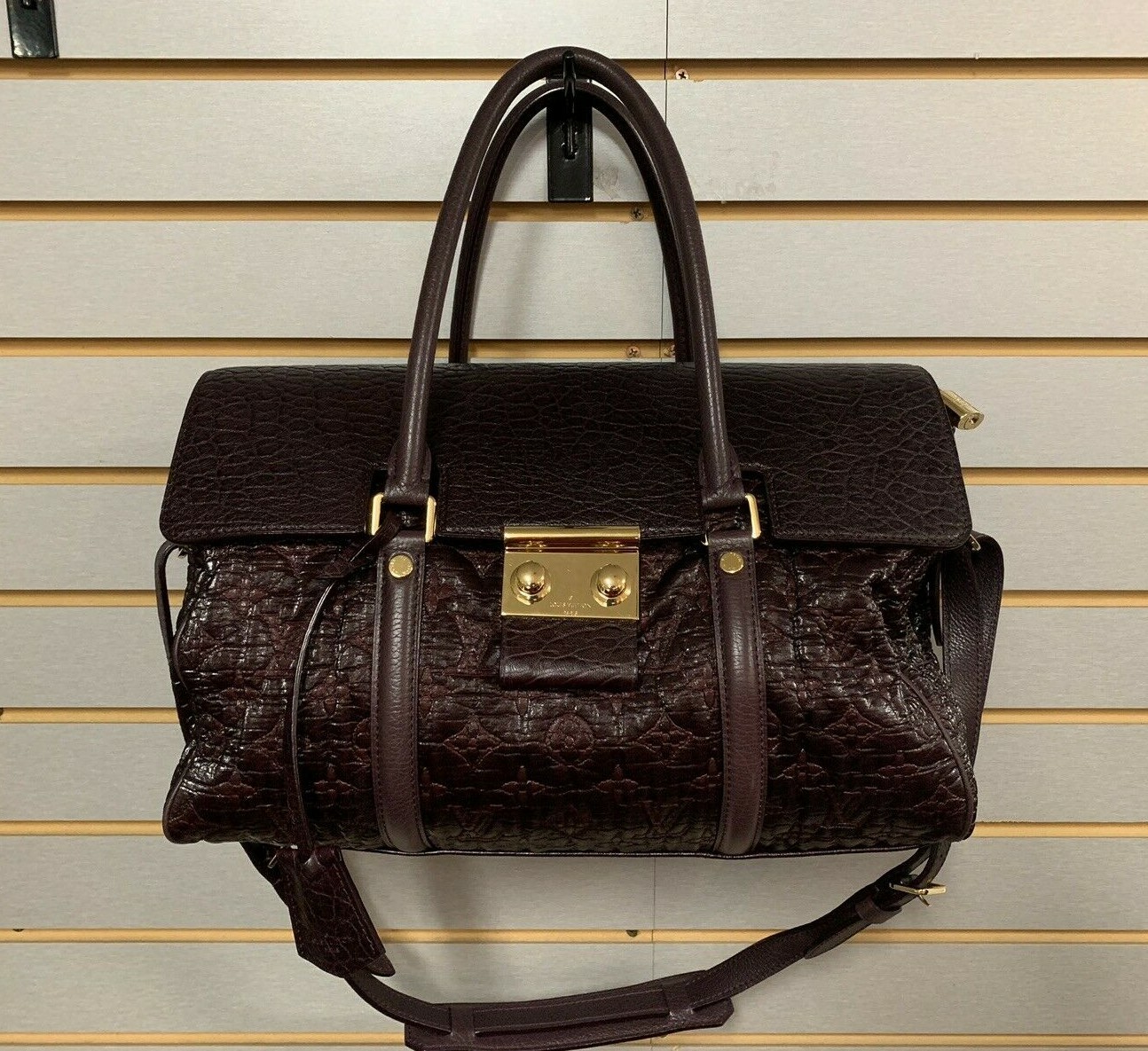 monogram leather tote