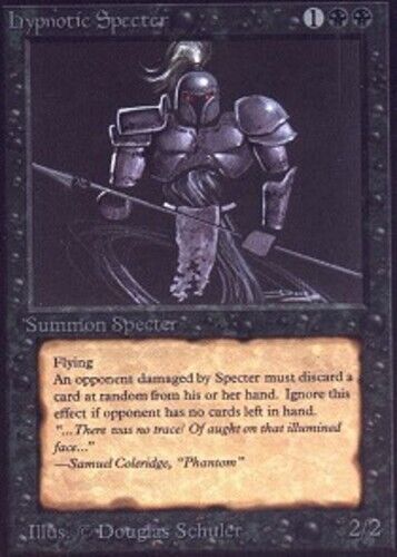 1x Hypnotic Specter Heavy Play, English 2nd Edition Unlimited MTG Magic