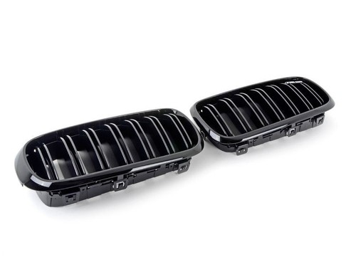 BMW 2014+ F15 F85 X5 M FABRICANTE DE EQUIPOS ORIGINALES X5 M RENDIMIENTO DELANTERO BRILLO NEGRO PAR DE PARRILLA NUEVO OE - Imagen 3 de 8