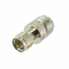 Mini-UHF Male to UHF Female SO-239 RF Coax Adapter