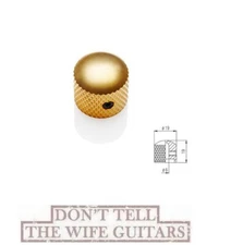 1-EMG Gold Satin Metal Dome Knob For 6mm Shaft Potentiometers