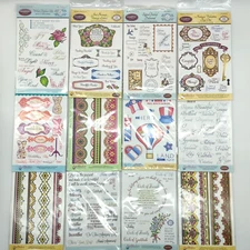 JustRite Clear Stamps Lot of 12 Let Freedom Ring Mail Vintage Spellbinders