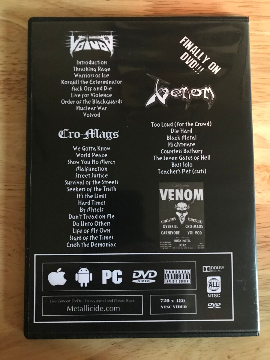 Venom VoiVod Cro-mags - Live in New York City 1986 DVD Cronos