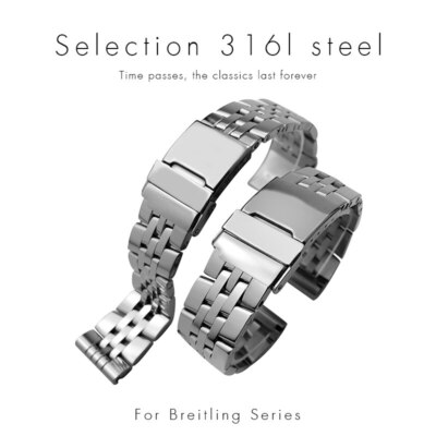 20 22 24 mm Edelstahl Uhrenarmband Armband für Breitling Premier Avenger + We...