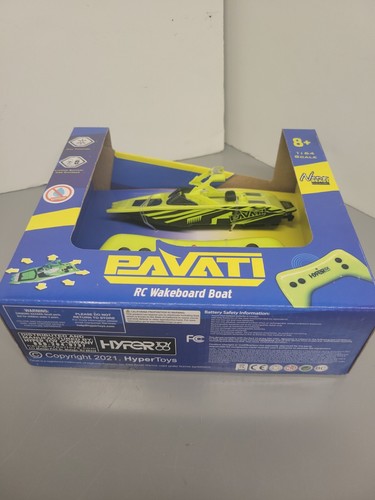 Pavati RC Wakeboard Boat 1:64 Scale Green 2.4 GHz Hypertoys Nano Beast Micro New - Picture 3 of 4