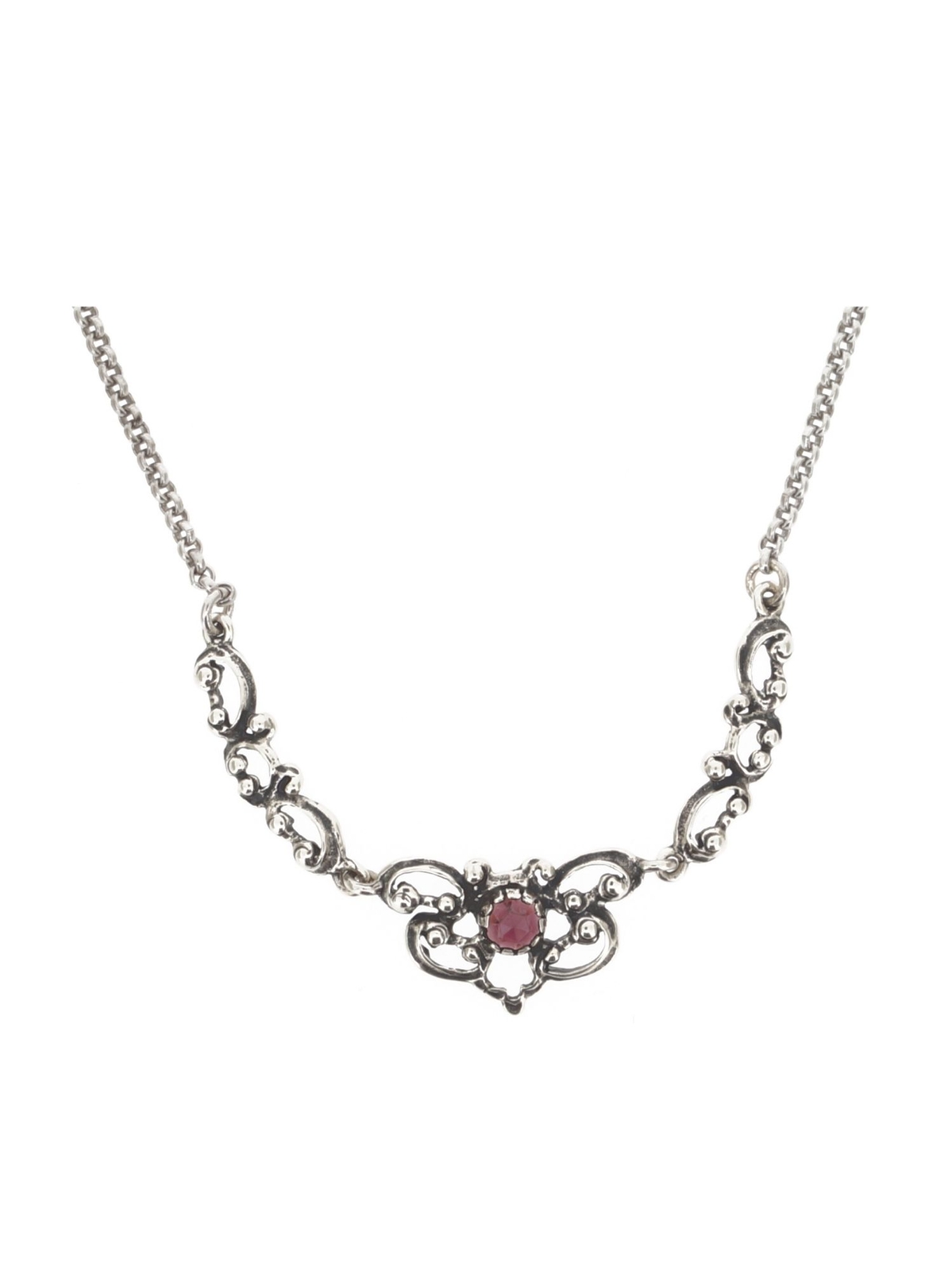 Джерри Эдер Деймен Кольер Стерлинг-Зильбер 925 Silber Rot Granat 48 см 1045 24290₽