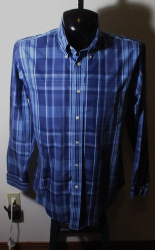 Men's BROOKS BROTHERS Blue "Regent" Long Sleeve Shirt Size L