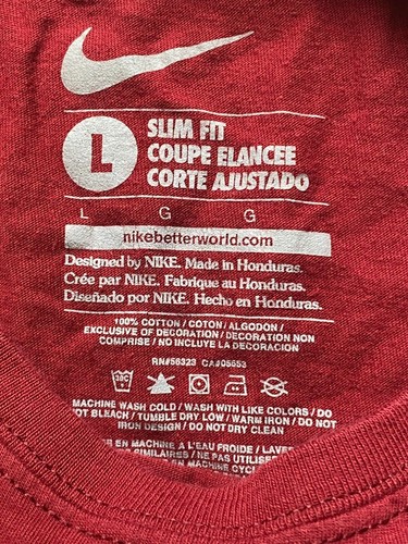 Nike Shirt Juniors Large Burgundy Slim Fit FAST Swoosh Logo Activewear Girls - 第 3/7 張圖片