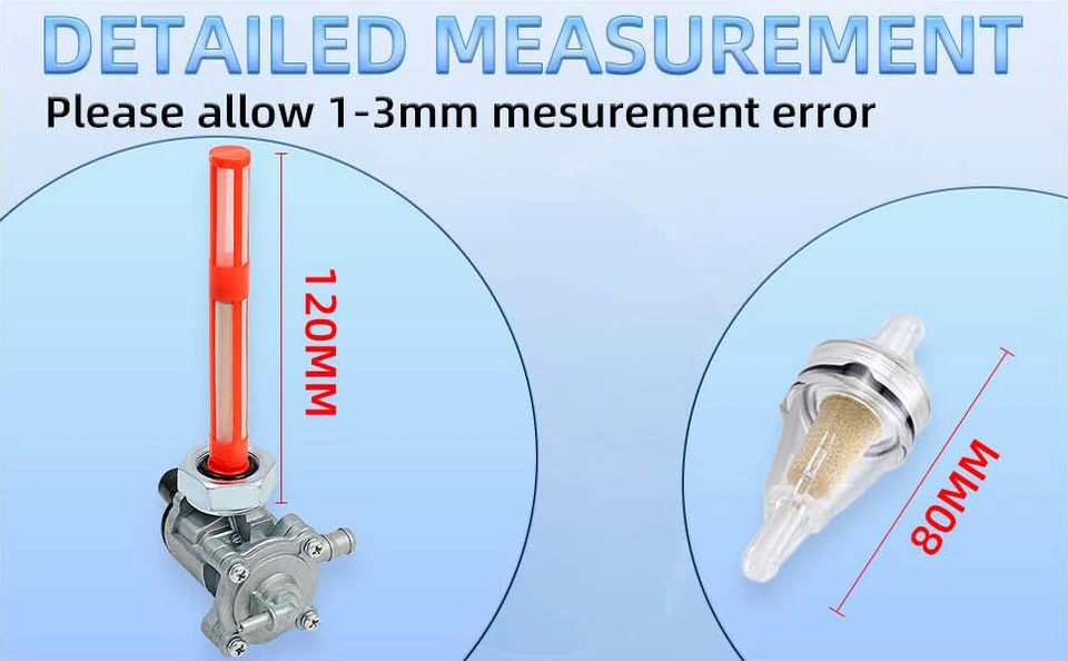 KIT VÁLVULA PETCOCK COMBUSTIBLE PARA HONDA VTX1300C VTX1300S VTX1300R VTX1300T 2004 - 2009 Foto 3 de 4