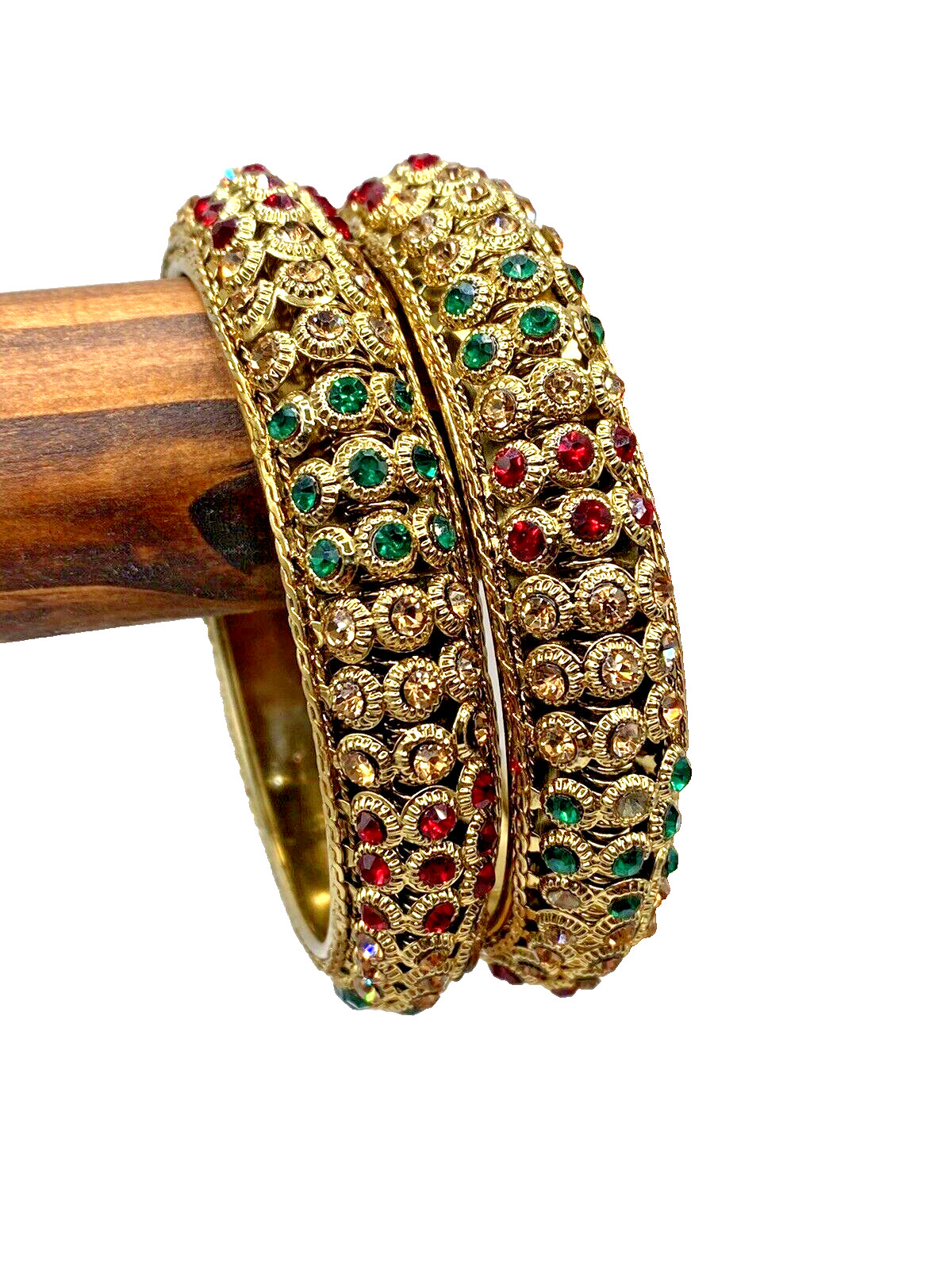 Vintage Statement Bangle Bracelet Set Multicolore… - image 9