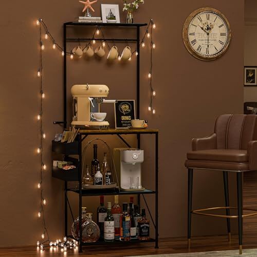 Farmhouse Coffee Bar Cabinet 23" in Width with Coffee Storage 23 inch - Picture 8 of 8