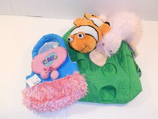 Webkinz Carry Purse Jackpopz Green Backpack With Pink Googles And Clownfish