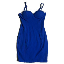 Mad Rag Blue Embellished Bodycon Mini Dress S/S Party Sexy Formal