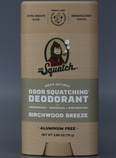 Dr. Squatch Birchwood Breeze Natural Deodorant Aluminum Free Deodorant for Men