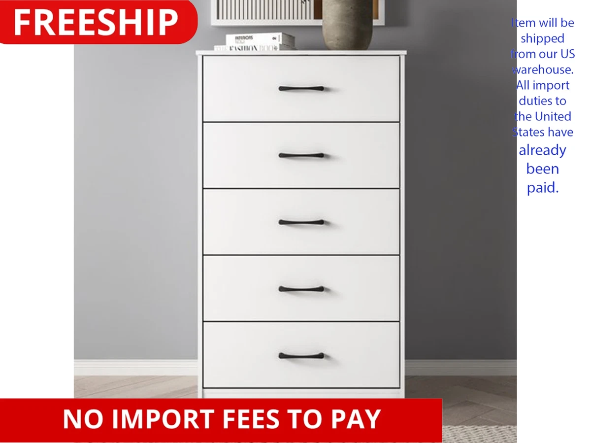 mainstays classic 5 drawer dresser white Mainstays White Dressers & Chests of Drawers for sale