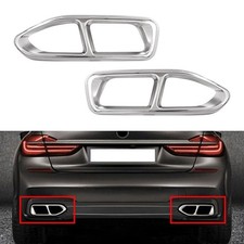 f�r BMW 7 Series G11 G12 16-18 Silber Edelstahl Auspuffblende Auspuff Abdeckung